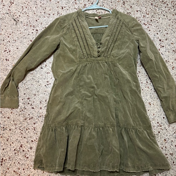 Anthropologie pilcro corduroy tunic dress XS moss green - Picture 7 of 11